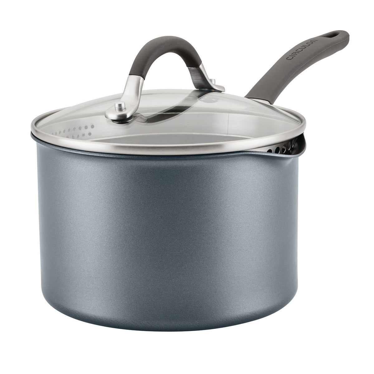 ScratchDefense Extreme Non-Stick Straining Saucepan & Lid - 2 Sizes