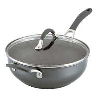 ScratchDefense Extreme Non-Stick Chef's Pan & Lid with Helper Handle - 4.2L
