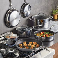 ScratchDefense Multi-Layer Stainless Steel Extreme Non-Stick Frying Pan, Saucepan & Stockpot Pan Set - 5 Pieces