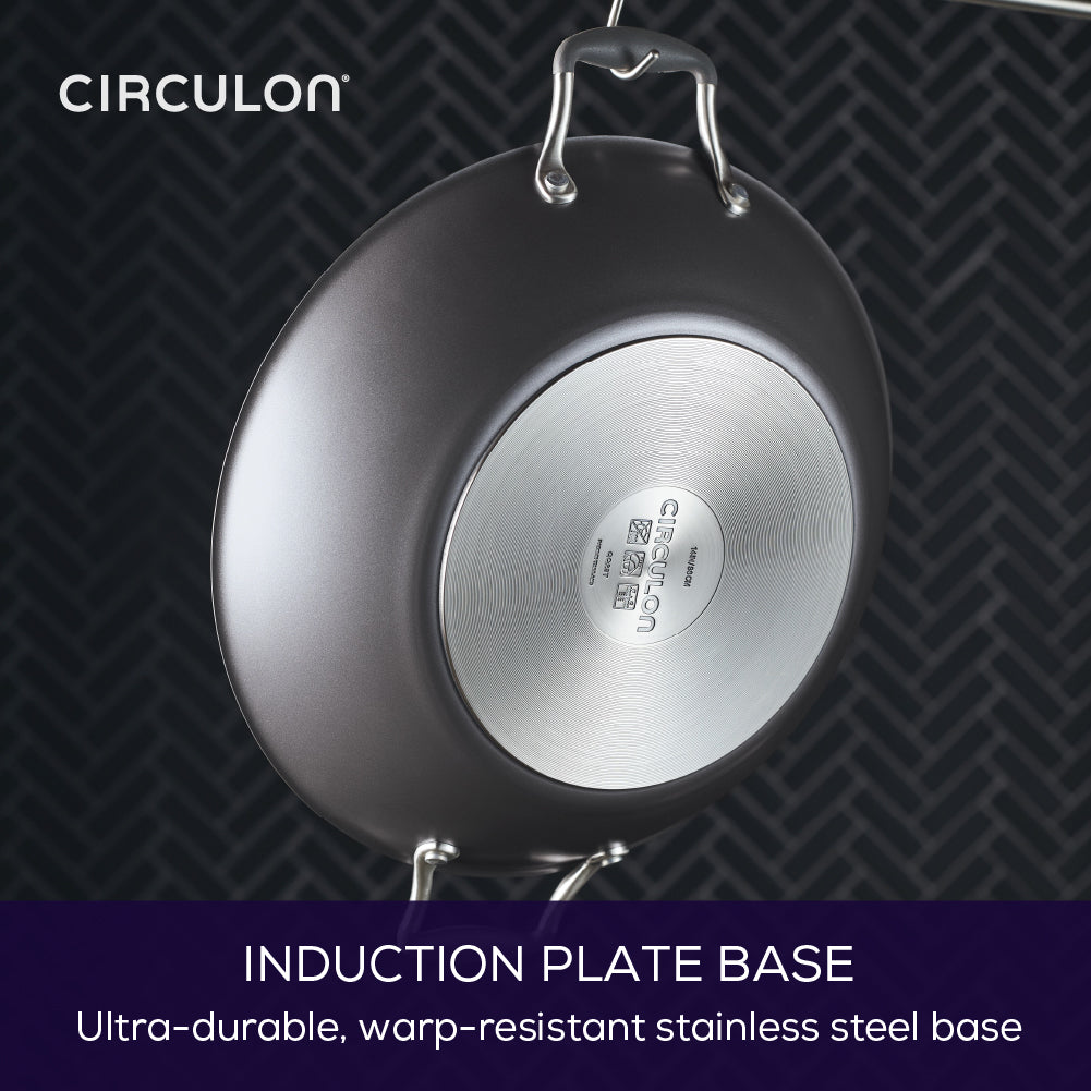 ScratchDefense Extreme Non-Stick Chef's Pan & Lid with Helper Handle - 4.2L