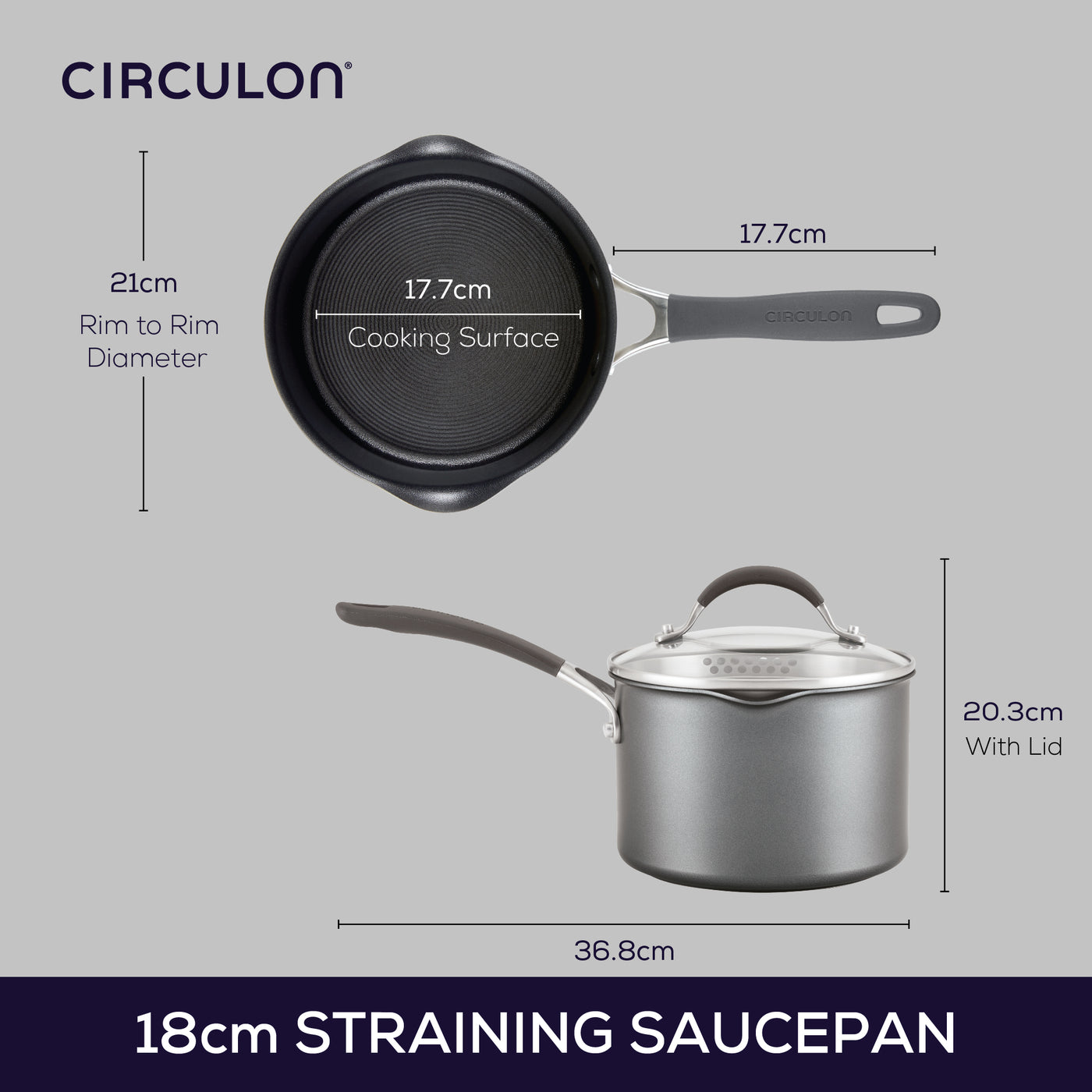 ScratchDefense Extreme Non-Stick Straining Saucepan & Lid - 2 Sizes