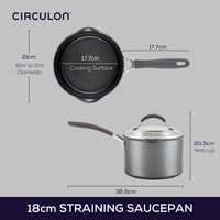 ScratchDefense Extreme Non-Stick Straining Saucepan & Lid - 2 Sizes