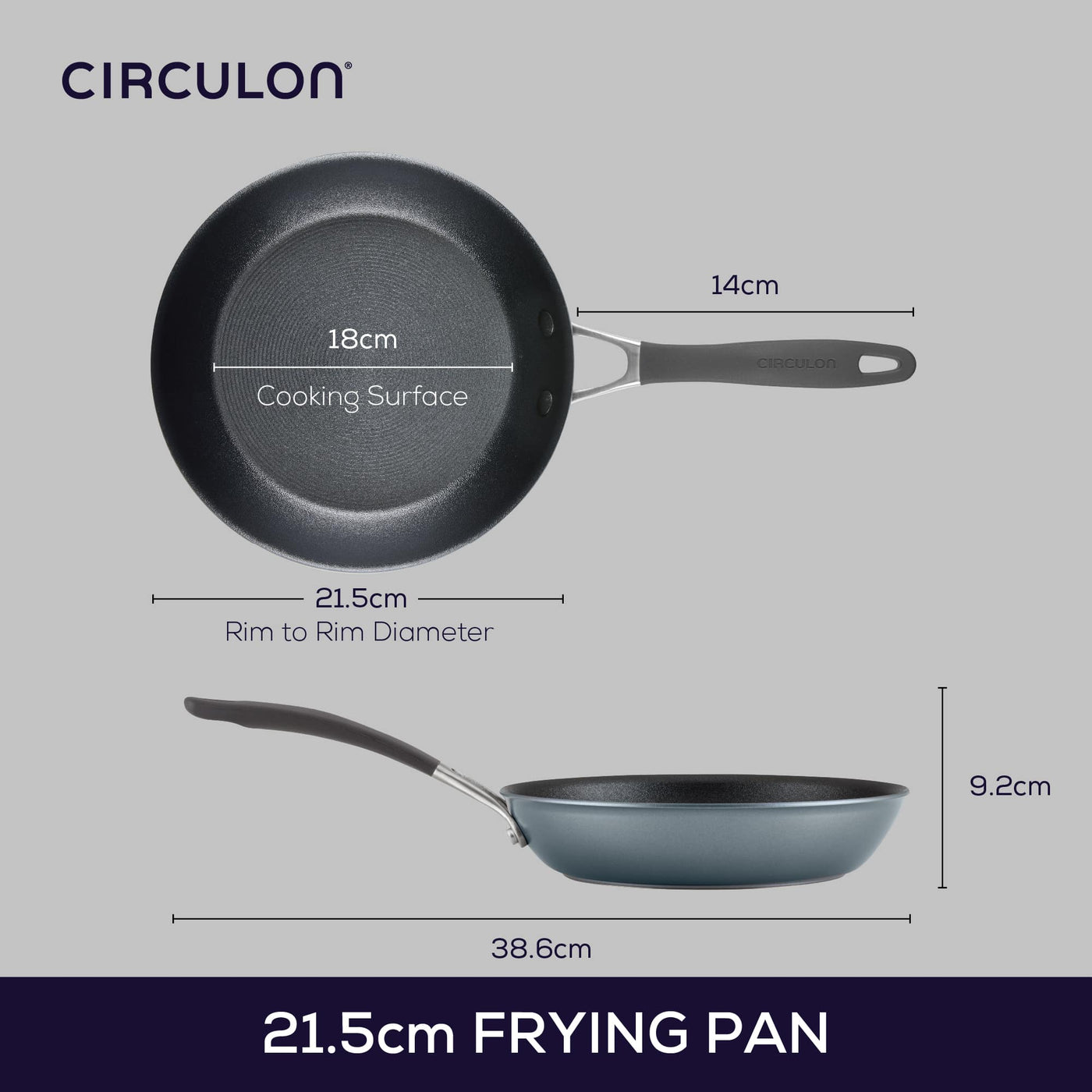 ScratchDefense Extreme Non-Stick Induction 21.5cm Frying Pan