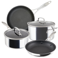 ScratchDefense Multi-Layer Stainless Steel Extreme Non-Stick Frying Pan, Saucepan & Stockpot Set - 4 Pieces