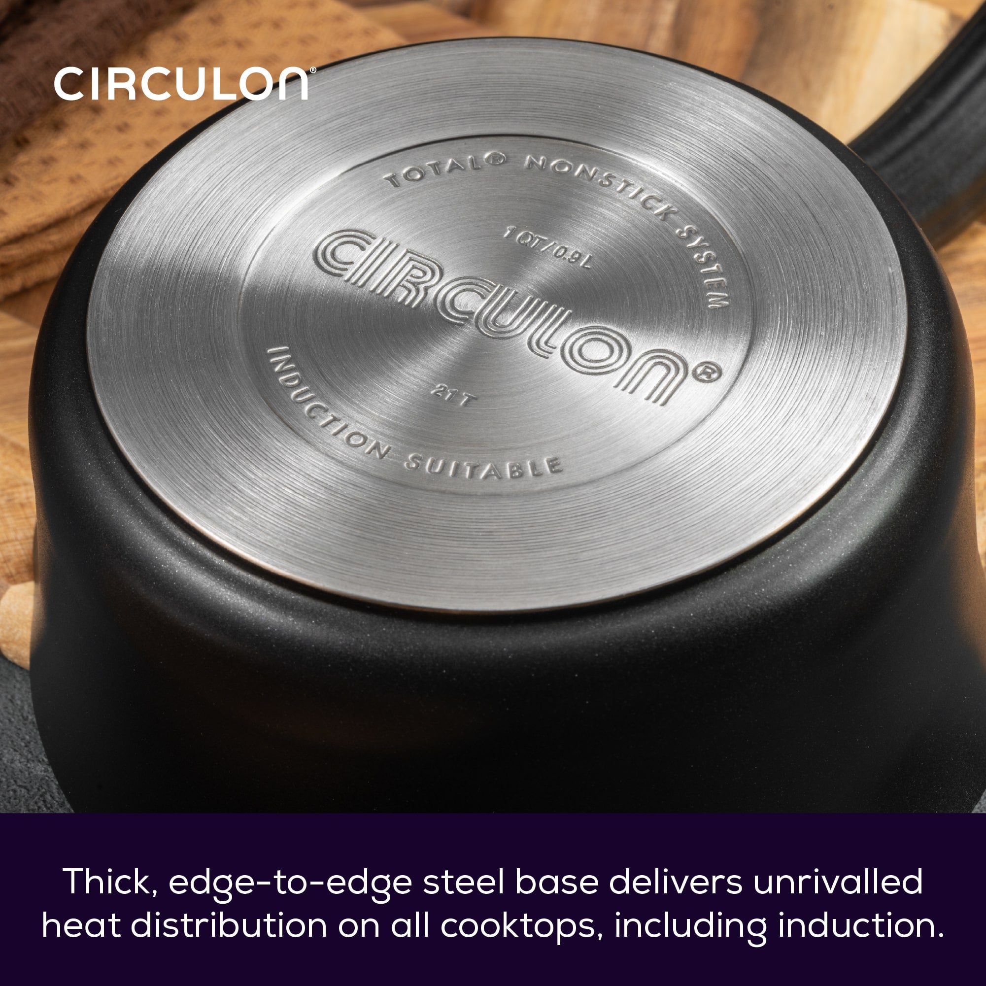 Total Non-Stick Induction Frying Pan, Wok, Saucepan & Steamer Complete Pan Set - 7 Pieces