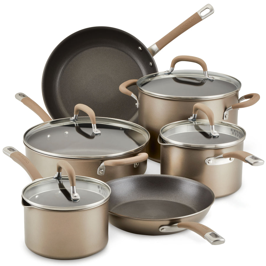 Premier Professional Non-Stick Induction Saucepan, Sauté Pan & Skillet Set - 6 Pieces