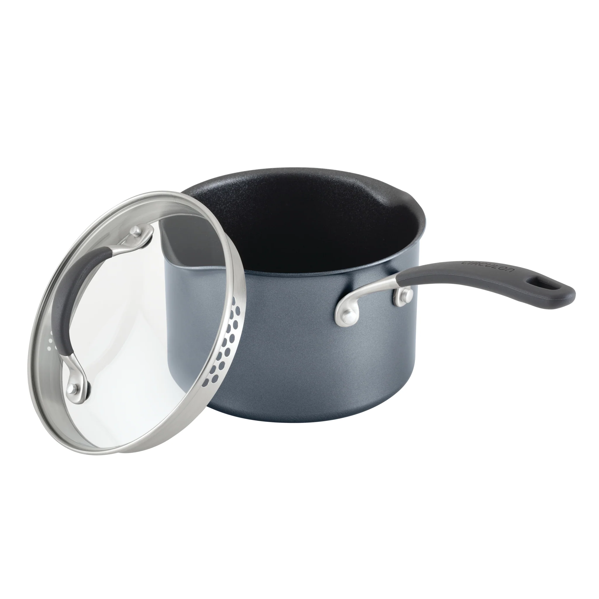 ScratchDefense Extreme Non-Stick Straining Saucepan & Lid - 2 Sizes