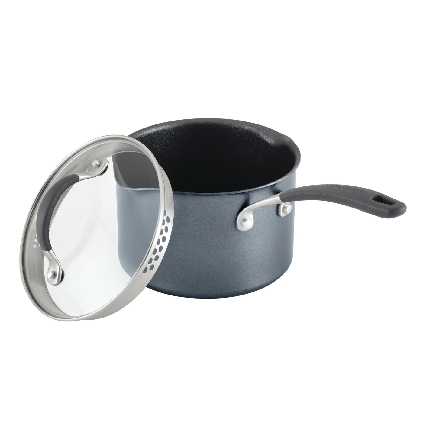 ScratchDefense Extreme Non-Stick Straining Saucepan & Lid - 2 Sizes