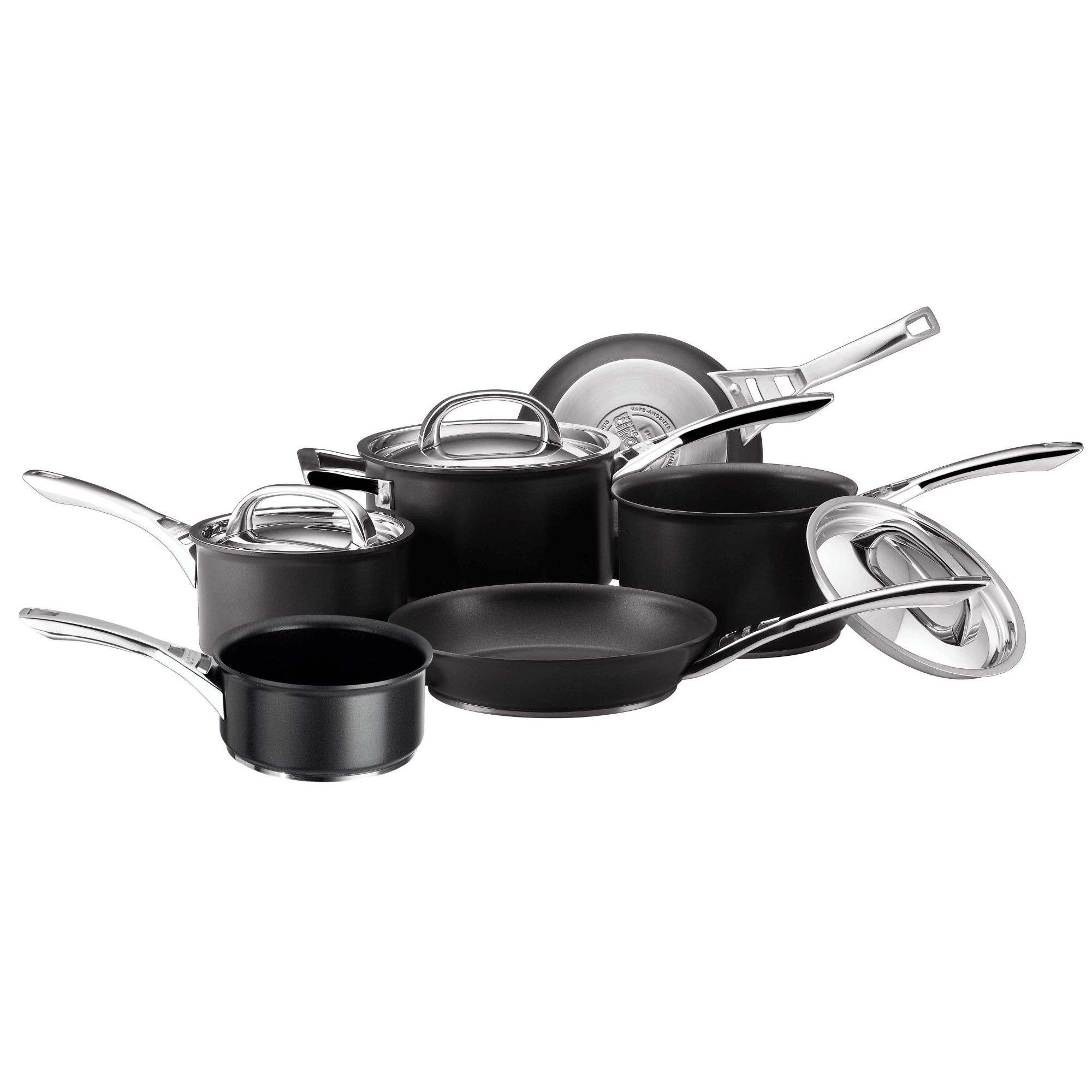 Infinite Non-Stick Induction Skillet, Milk Pan, Saucepan & Lid Set -  6 Pieces